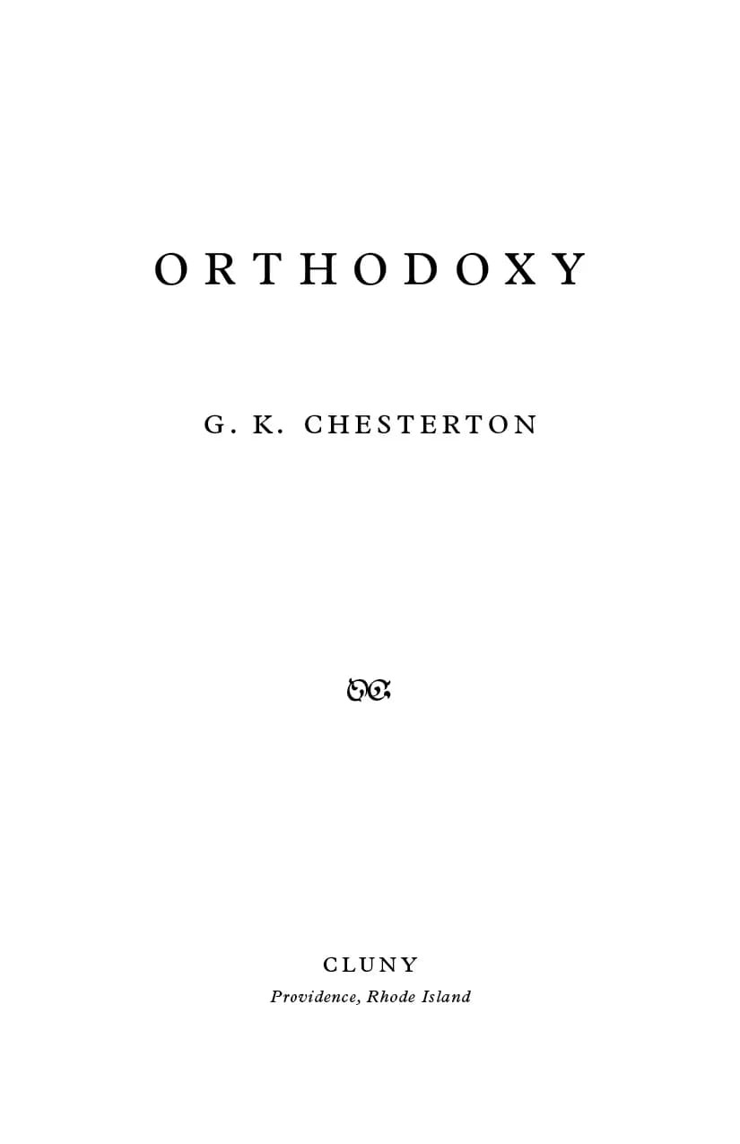 Orthodoxy cover